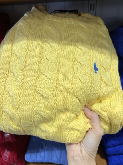 Brand gray knitted sweater: men's classic | comfortable | value for money wearing - YELLOW, M