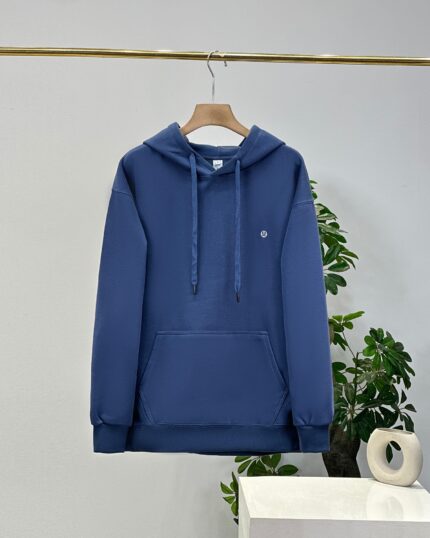 Brand logo hoodie - a soft and comfortable casual sportswear suitable for men's daily casual wear - dark blue, XL