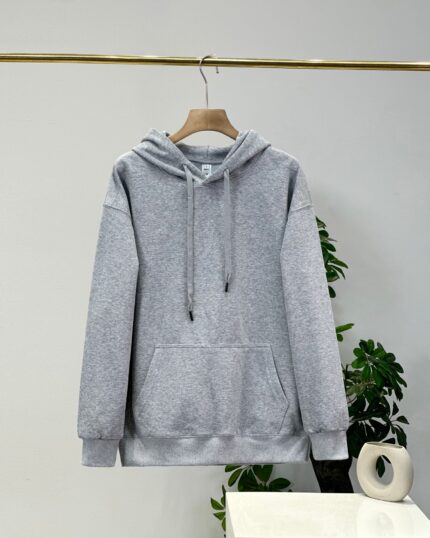 Brand logo hoodie - a soft and comfortable casual sportswear suitable for men's daily casual wear - grey, L
