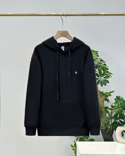 Brand logo hoodie - a soft and comfortable casual sportswear suitable for men's daily casual wear - BLACK, S