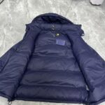 Navy Blue Hooded Down Jacket - Brand Waterproof Warm Winter Coat with Red Pony Embroidery, Suitable for Men's Outdoor and Daily Wearing photo review