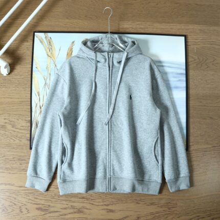 Black Zipper Brand Hoodie - Red Logo Embroidered Casual Sweatshirt, Suitable for Men's Various Styles - grey, XL